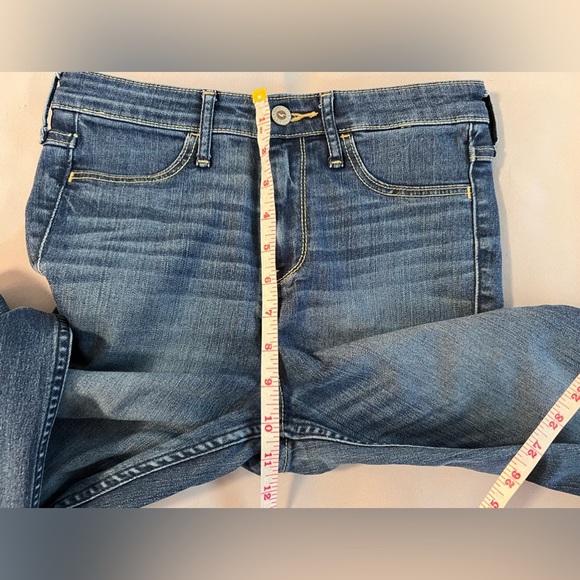 Hollister Size 5 27 Womens Jeans Jeggings Mid Rise Skinny Stretch Dark Wash - Picture 3 of 6